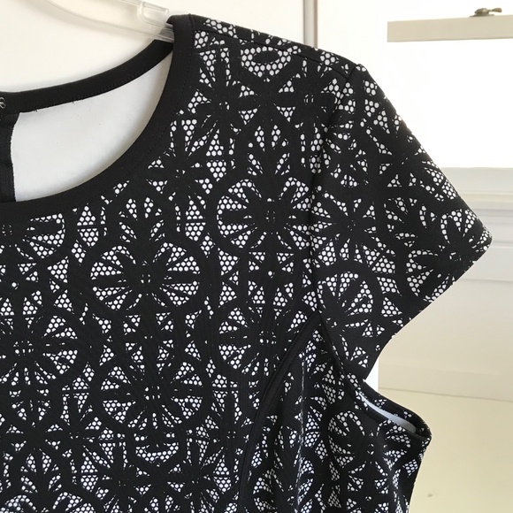 ALFANI Fit & Flare Midi Dress Lace Look Cap Sleeve Women’s Plus Size 20W 1X - Picture 4 of 16